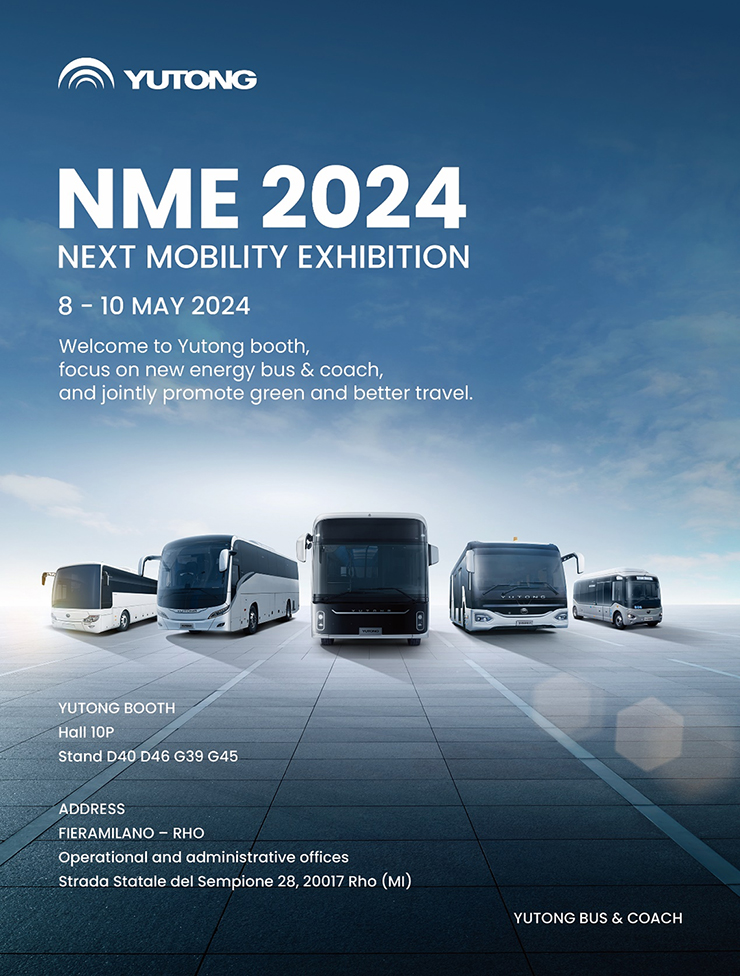 Yutong svelerà quattro modelli di punta completamente elettrici al NME Auto Show 2024 in Italia